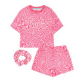 Front - Barbie Girls All-Over Print Short Pyjama Set