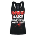 Front - Goodie Two Sleeves Womens/Ladies Zombies Make Better Boyfriends Tank Top