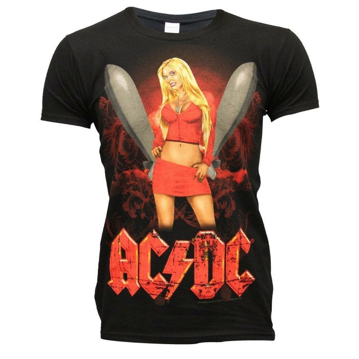 Front - AC/DC Mens Heatseeker Missile T-Shirt