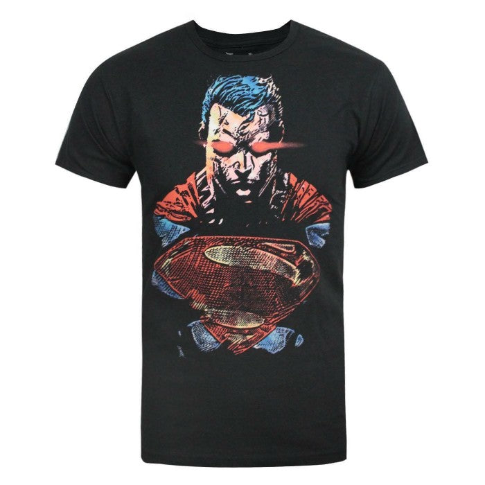 Front - Jack Of All Trades Mens Man Of Steel Heat Vision Superman T-Shirt