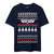 Front - Top Gun Mens Fair Isle Christmas T-Shirt
