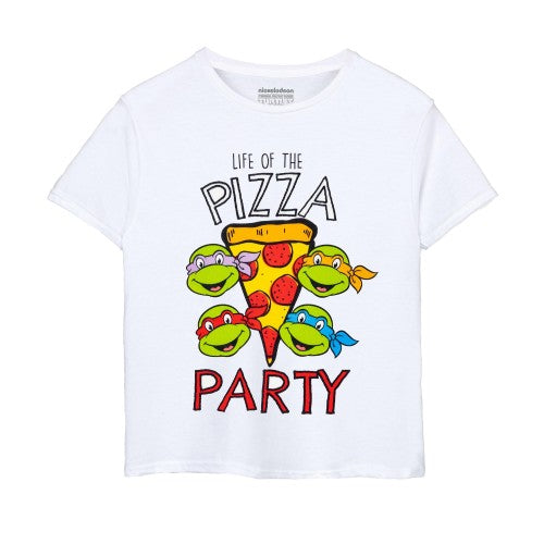 Front - Teenage Mutant Ninja Turtles Boys Life Of The Pizza Party T-Shirt