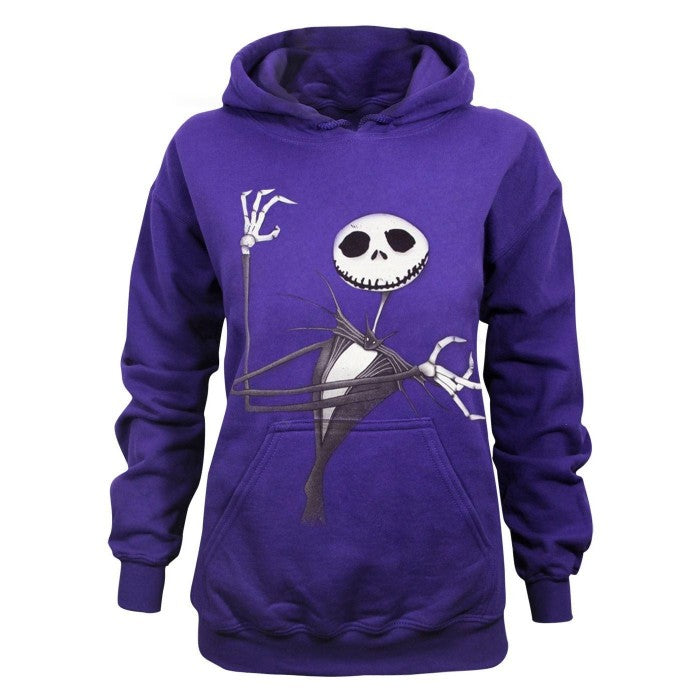 Front - The Nightmare Before Christmas Womens/Ladies Jack Skellington Hoodie