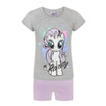 Front - My Little Pony Childrens/Kids Rarity Short Pyjama Set