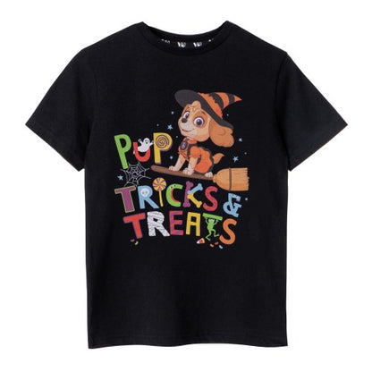 Front - Paw Patrol Girls Trick & Treats T-Shirt
