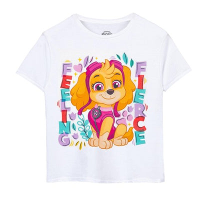 Front - Paw Patrol Girls Feeling Fierce T-Shirt