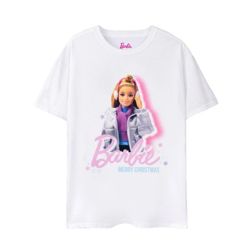 Front - Barbie Womens/Ladies Christmas T-Shirt