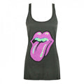 Front - Amplified Womens/Ladies Pixel Lick The Rolling Stones Tank Top