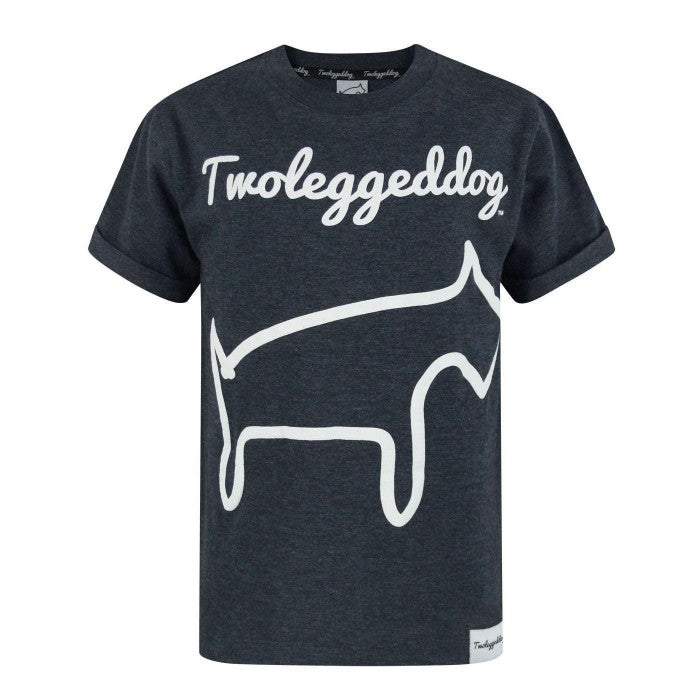 Front - Two Legged Dog Childrens/Kids Puff Print T-Shirt