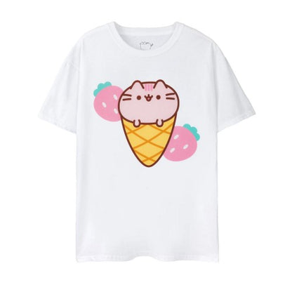 Front - Pusheen Womens/Ladies Ice Cream T-Shirt