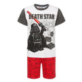 Front - Lego Star Wars Boys Death Star Marl Short Pyjama Set