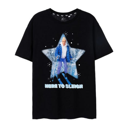 Front - Barbie Mens Here To Sleigh Ken T-Shirt