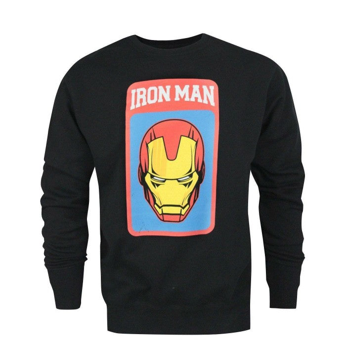 Front - Iron Man Mens Mask Sweatshirt