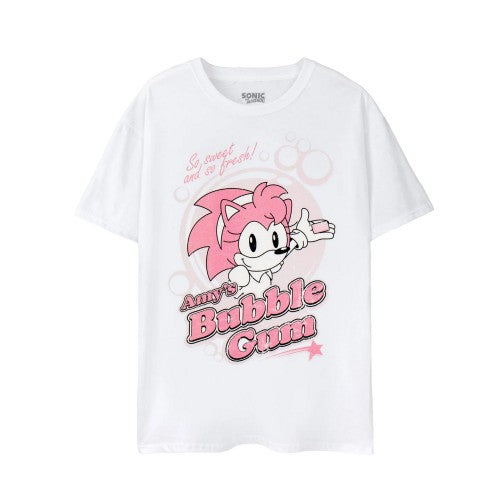 Front - Sonic The Hedgehog Womens/Ladies Amy´s Bubblegum Short-Sleeved T-Shirt