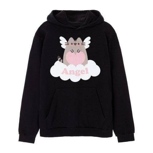 Front - Pusheen Womens/Ladies Angel Wings Hoodie