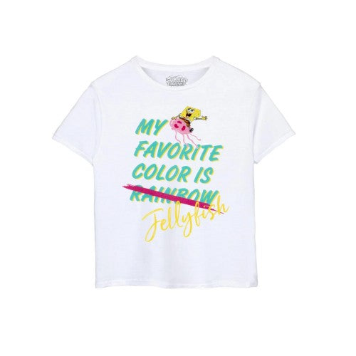 Front - SpongeBob SquarePants Girls Jelly Fish T-Shirt