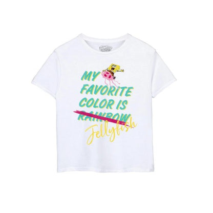 Front - SpongeBob SquarePants Girls Jelly Fish T-Shirt