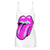 Front - Amplified Womens/Ladies Pixel Lick The Rolling Stones Vest Top