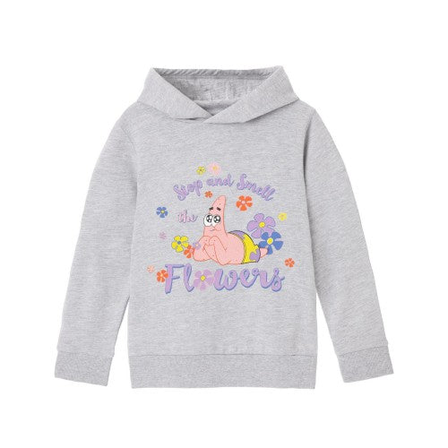 Front - SpongeBob SquarePants Girls Stop And Smell The Flowers Hoodie
