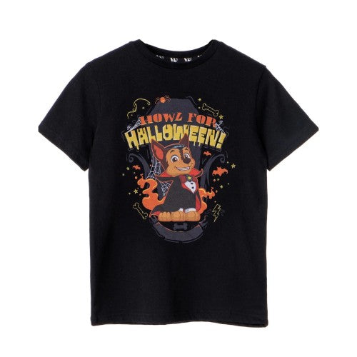 Front - Paw Patrol Boys Howl For Halloween Chase T-Shirt