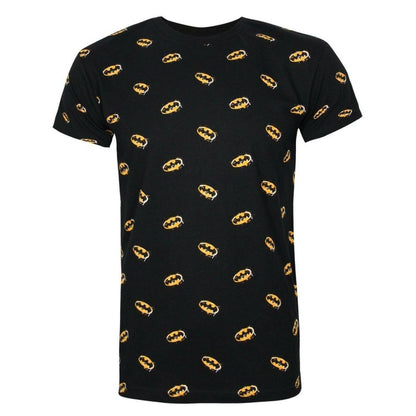 Front - Batman Mens Repeat Logo T-Shirt