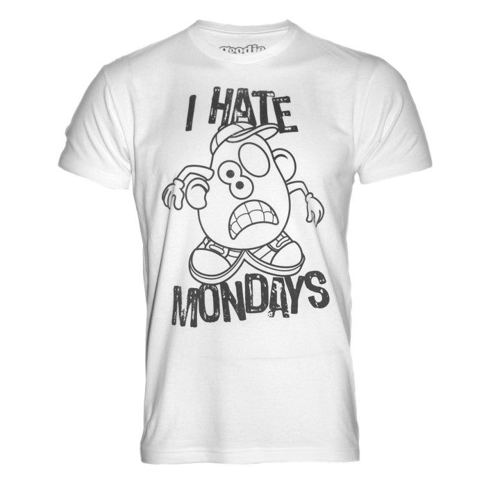 Front - Goodie Two Sleeves Mens I Hate Mondays Mr Potato Head T-Shirt