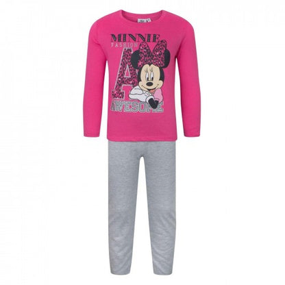 Front - Disney Childrens/Kids Minnie Mouse Long Pyjama Set