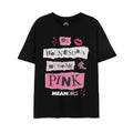 Front - Mean Girls Womens/Ladies Pink Wednesdays T-Shirt