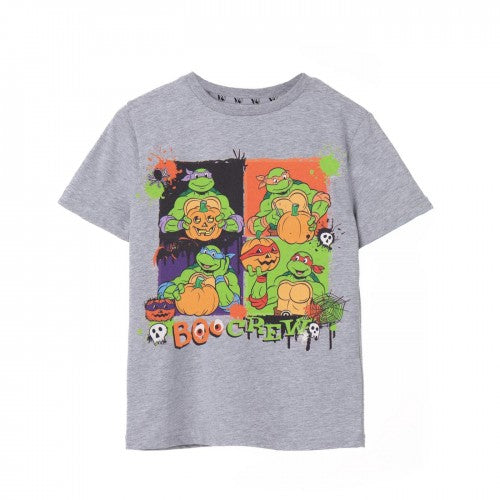 Front - Teenage Mutant Ninja Turtles Childrens/Kids Boo Crew Marl T-Shirt