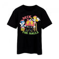 Front - Sonic The Hedgehog Mens Deck The Halls Christmas T-Shirt