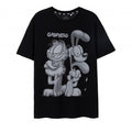 Front - Garfield Mens Greyscale Short-Sleeved T-Shirt