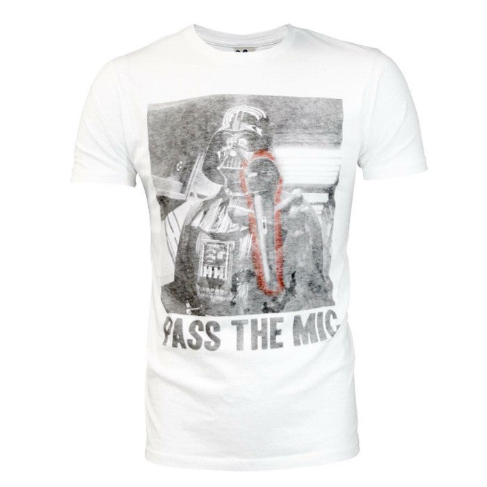 Front - Junk Food Mens Pass The Mic Darth Vader Star Wars T-Shirt