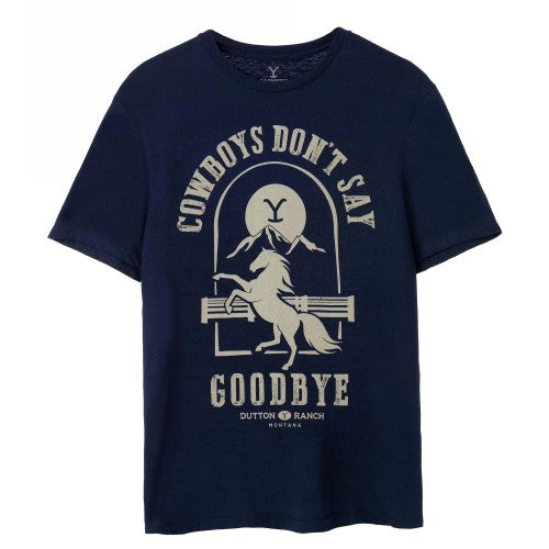 Front - Yellowstone Mens Cowboys Don´t Say Goodbye T-Shirt