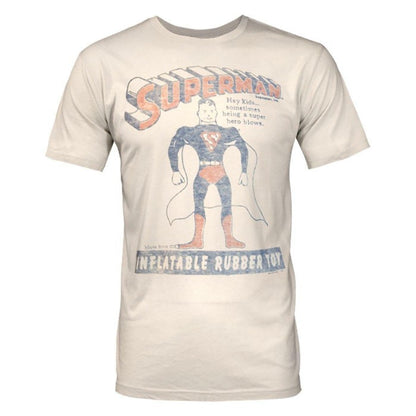 Front - Junk Food Mens Inflatable Rubber Toy Superman T-Shirt