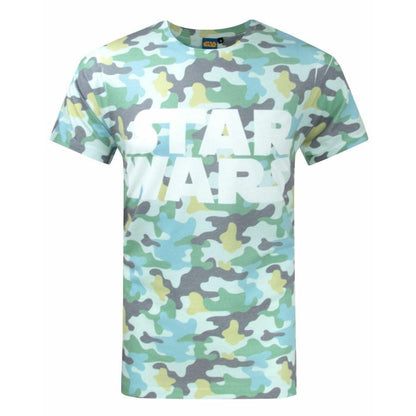 Front - Star Wars: The Book Of Boba Fett Mens Camo T-Shirt