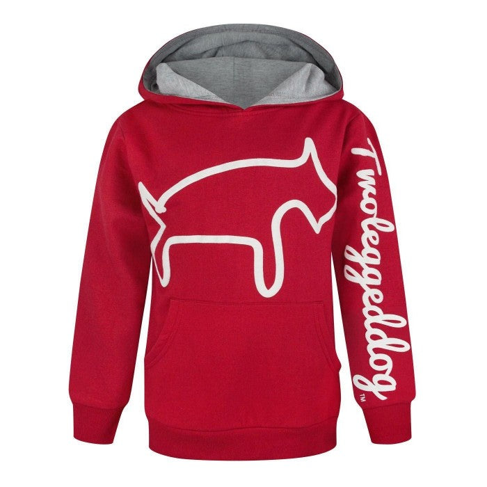 Front - Two Legged Dog Childrens/Kids Logo Hoodie