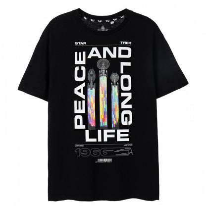 Front - Star Trek Mens Peace And Long Life T-Shirt