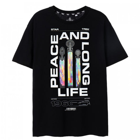 Front - Star Trek Mens Peace And Long Life T-Shirt