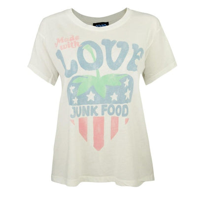 Front - Junk Food Womens/Ladies Made With Love Crop T-Shirt
