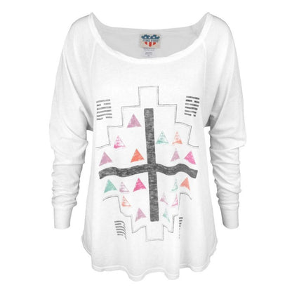 Front - Junk Food Womens/Ladies Native Cross Long-Sleeved Top