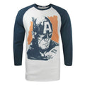 Front - Junk Food Mens Captain America Raglan T-Shirt