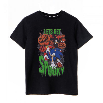 Front - Sonic The Hedgehog Boys Let´s Get Spooky T-Shirt