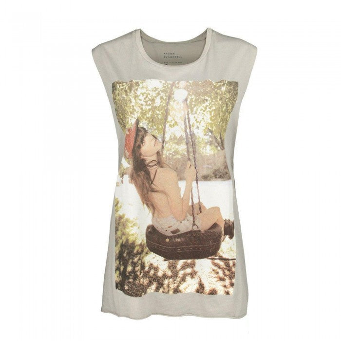 Front - Blood Is The New Black Womens/Ladies Tire Swing Tank Top