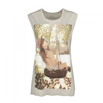 Front - Blood Is The New Black Womens/Ladies Tire Swing Tank Top