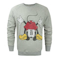 Front - Junk Food Mens Bent Over Mickey Mouse Marl Sweatshirt