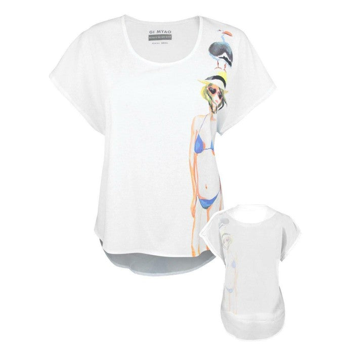 Front - Blood Is The New Black Womens/Ladies Pelican Bay Sheer Back T-Shirt