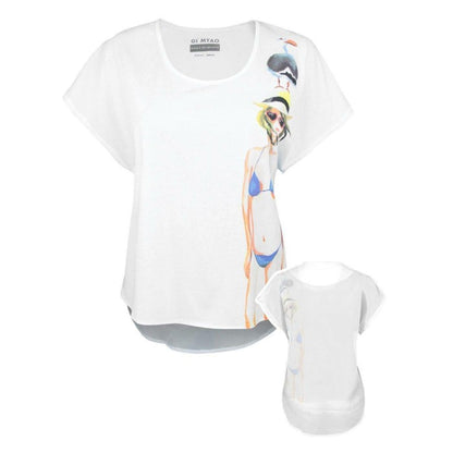 Front - Blood Is The New Black Womens/Ladies Pelican Bay Sheer Back T-Shirt