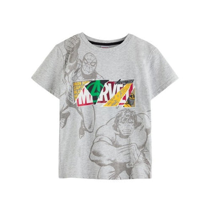 Front - Marvel Avengers Boys Comic Collage T-Shirt