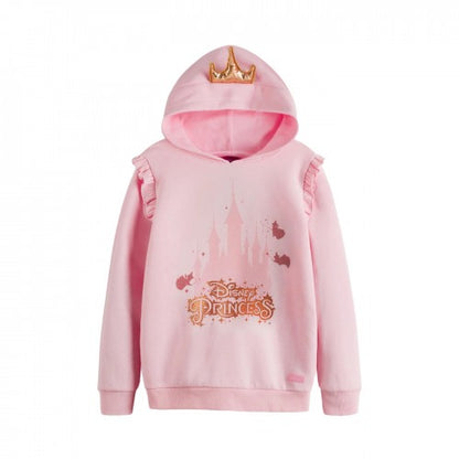 Front - Disney Princess Childrens/Kids Crown 3D Hoodie