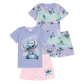 Front - Lilo & Stitch Girls Just Chill Short Pyjama Set (Pack of 2)
